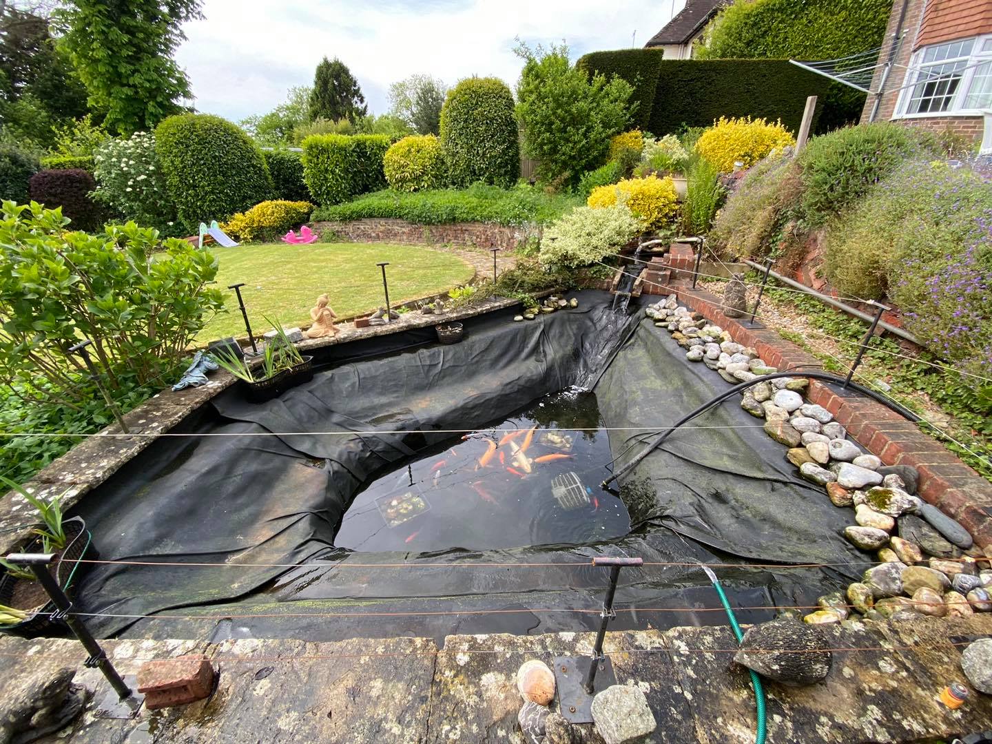 We have cleaned all sizes of pond in the Surrey area